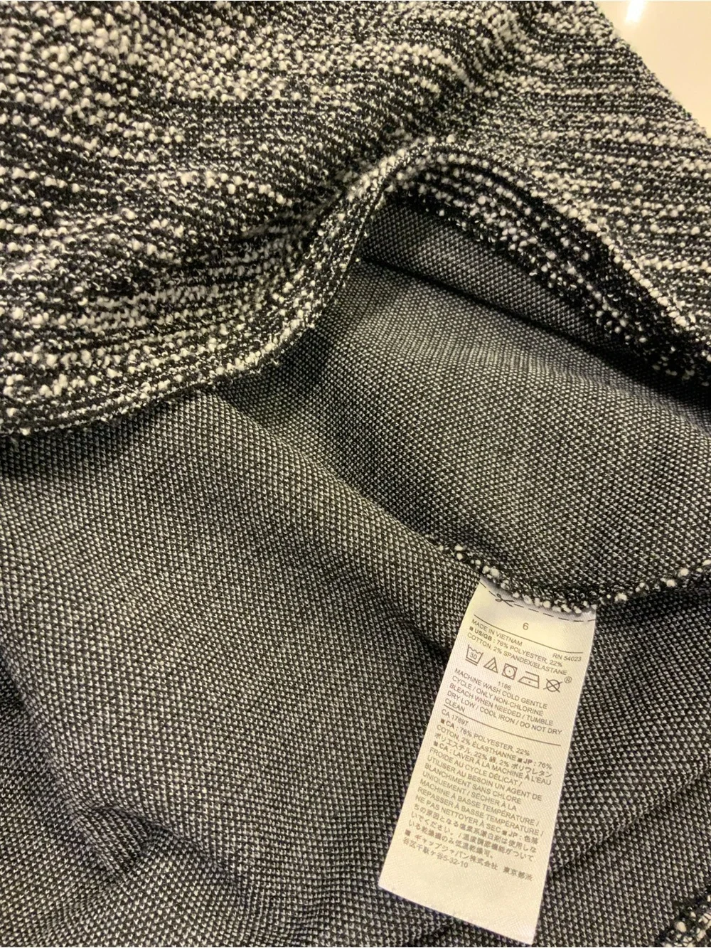 Banana Republic Black & White Knit Short Sleeve Dress